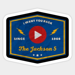 The Jackson 5 // Play Button Sticker